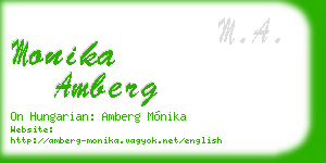 monika amberg business card